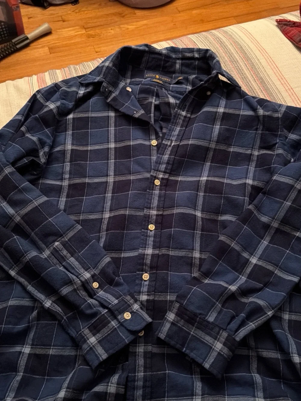 Polo by Ralph Lauren Men's Blue Plaid Button-Down Shirt